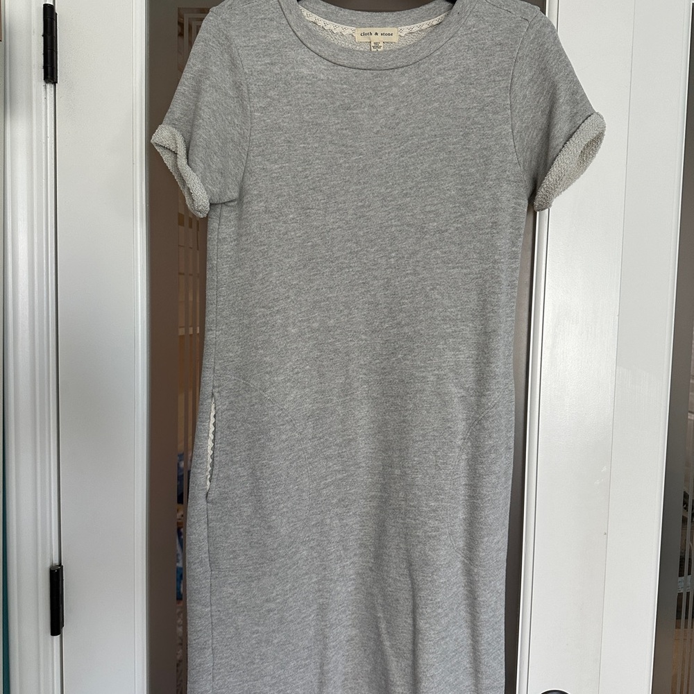 Grey Anthropologie Cloth & Stone Sweatshirt Dress Small